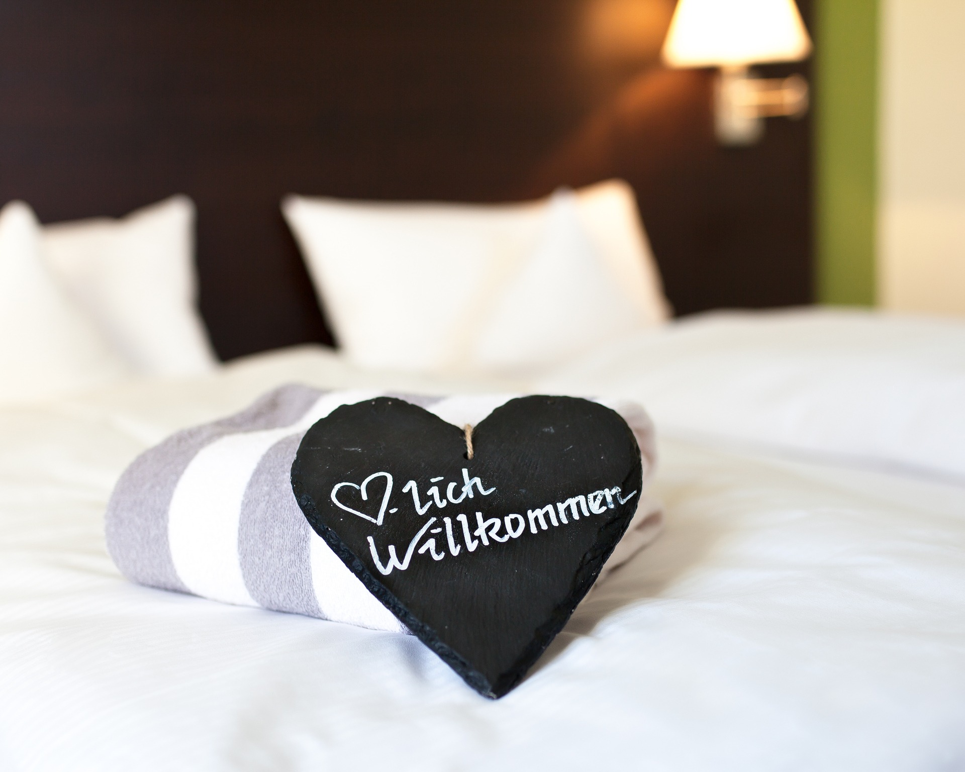 Willkommensgruß im Zimmer